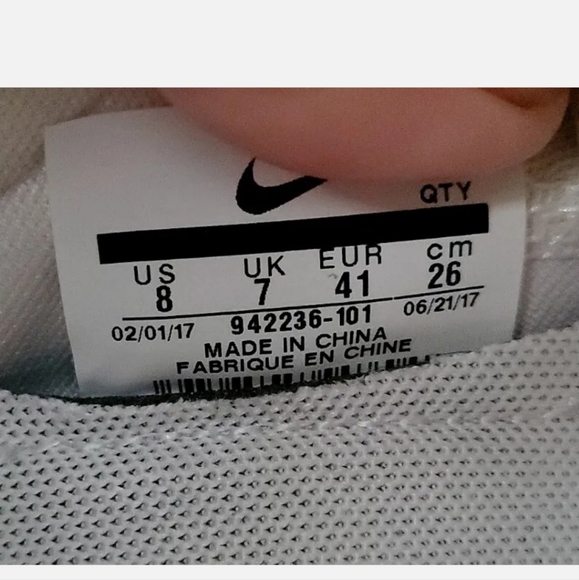 Nike Air Max Flair White Black Trainers Size UK 7 41 eu - Picture 8 of 8